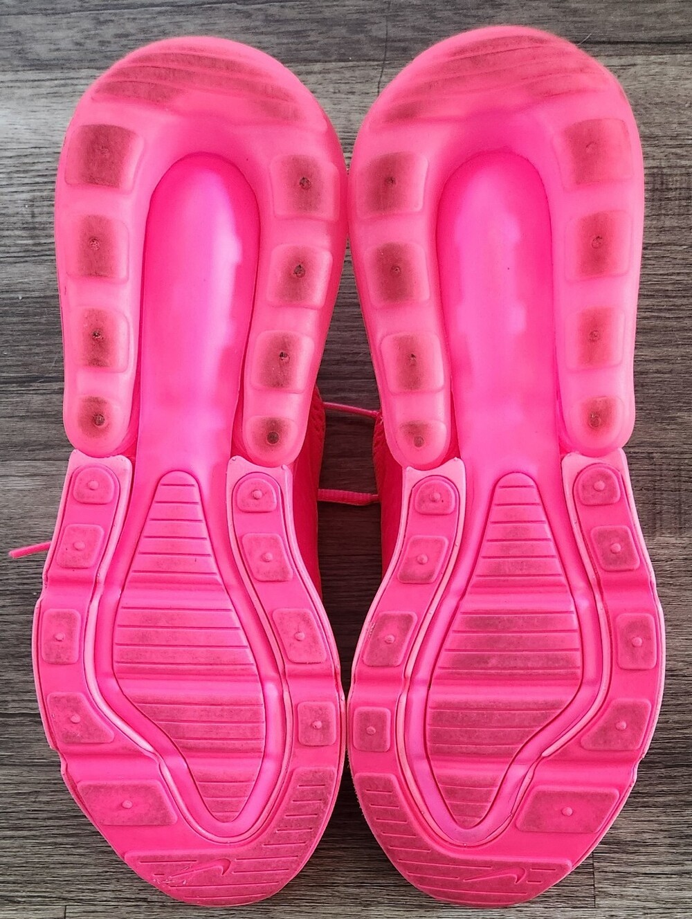 *XCLNT* Nike Airmax Air Max 270 Sz 8.5 Neon Bright Hot Hyper Vibrant Triple Pink - Picture 10 of 12